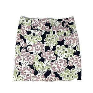 Ann‎ Taylor LOFT  Denim Cotton Blend Floral Women's Skort Size 6 Petite
